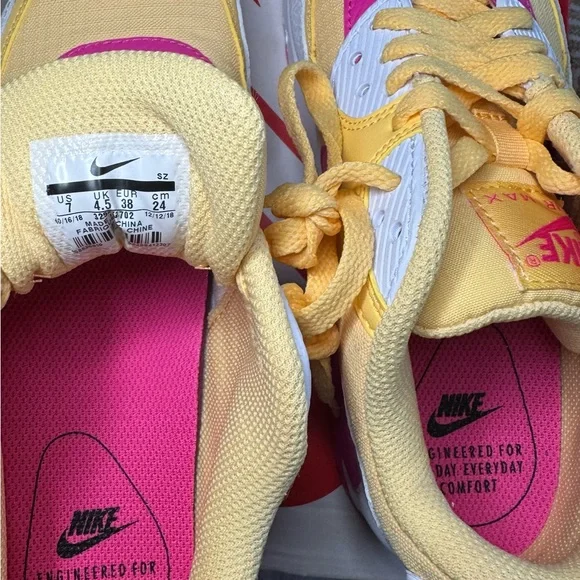 Nike Air Max Sneakers in Yellow, Pink & White - Picture 4 of 5